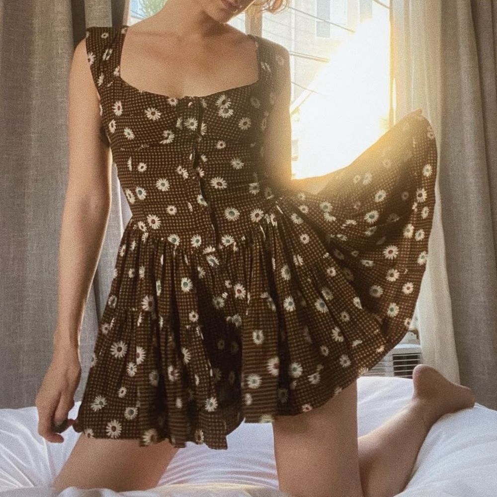 Vanessa Mooney Elisabeth Romper Dress in Vintage Picnic Plaid NWOT